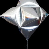 Diamant stříbrný balónek foliový 38 x 43 cm